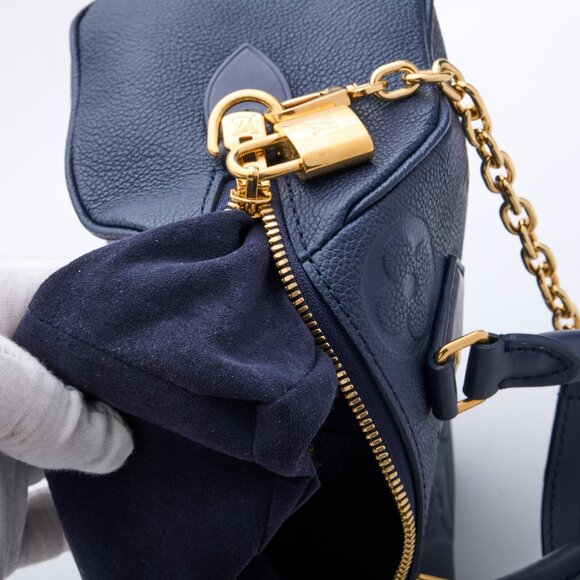 Louis Vuitton Speedy Blue Bandoulière Monogram Empreinte - Picture 14 of 15